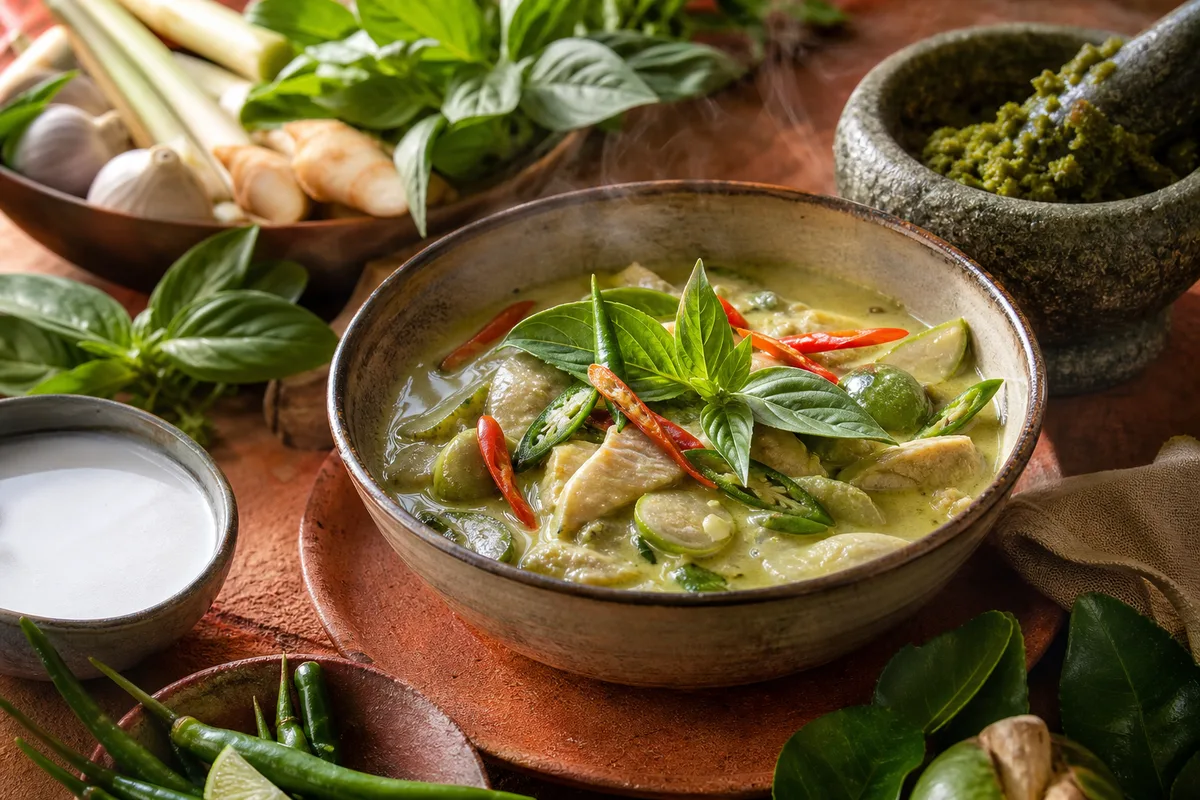 Curry thaï vert : la pâte maison qui écrase toutes les versions en pot