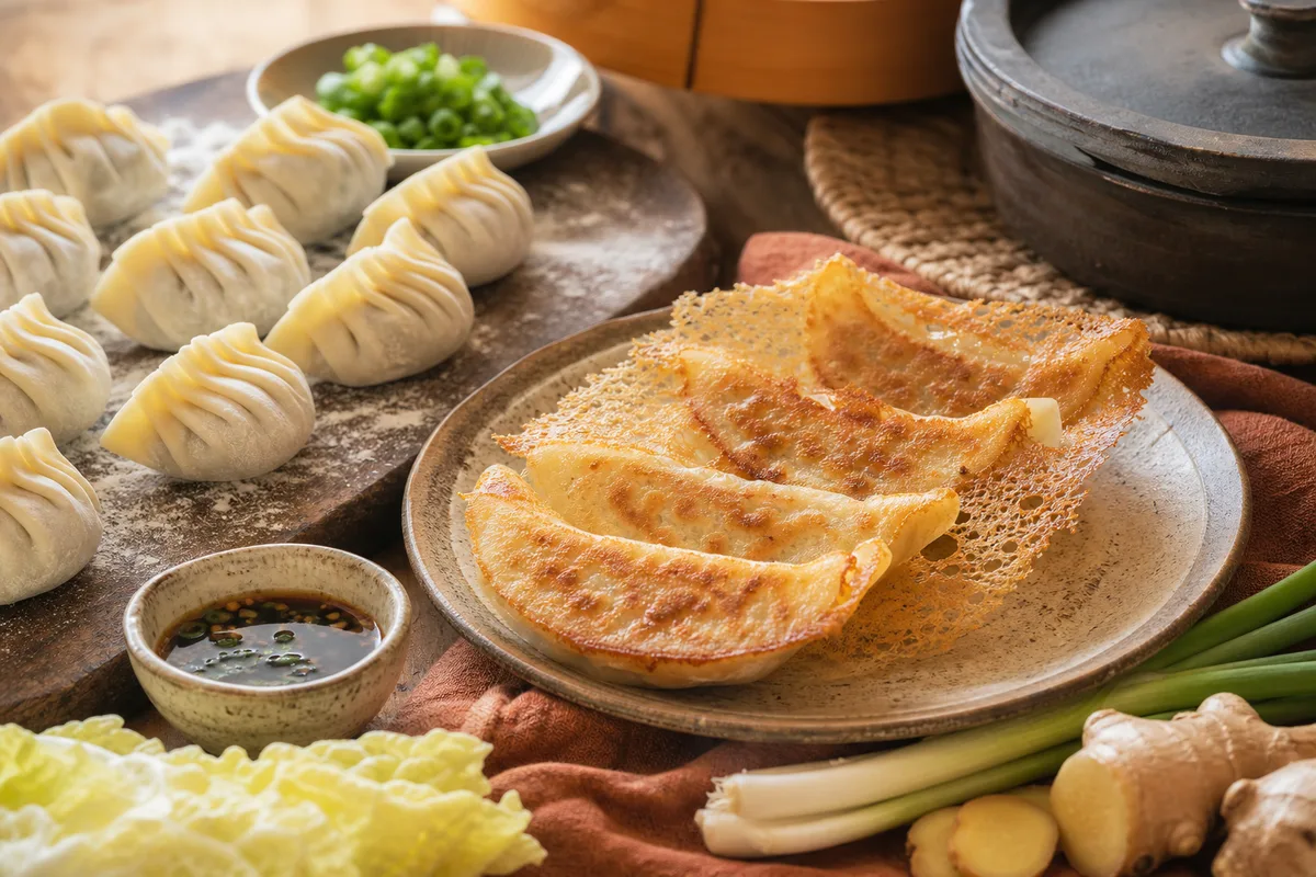 Gyozas maison : le pliage qui tient et la cuisson croustillante-vapeur expliquée