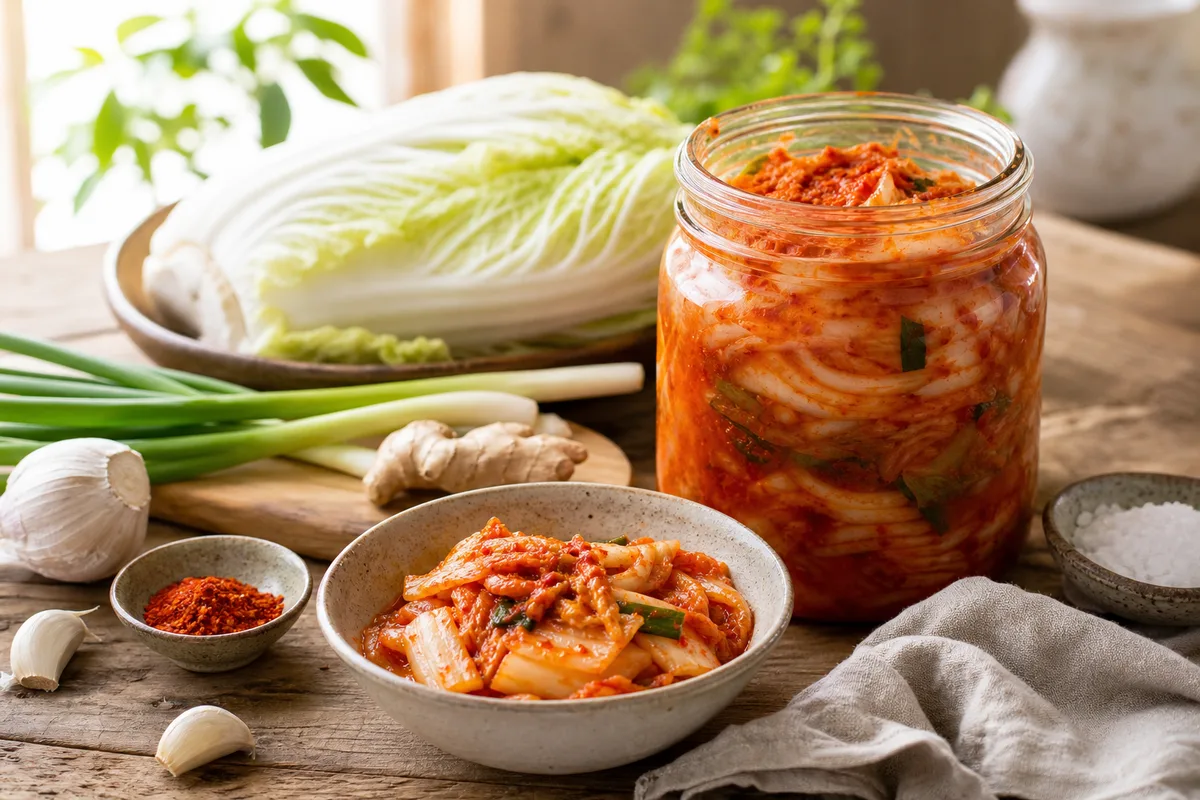 Kimchi maison : la fermentation expliquée aux débutants, sans matériel