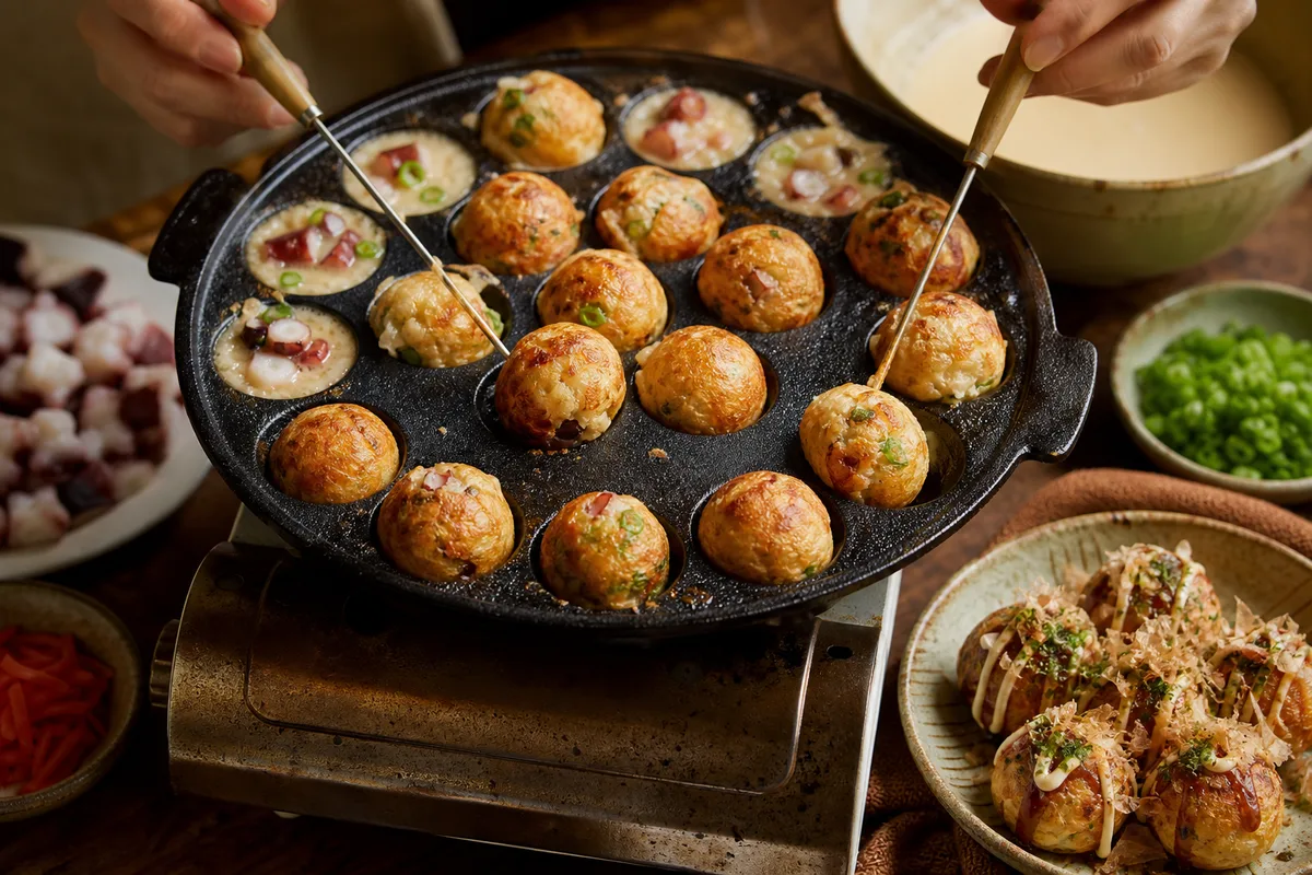 Takoyaki maison : dompter la plaque japonaise sans rater ses billes de poulpe